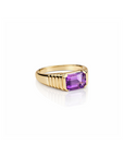14k Amethyst Pyramid Ring