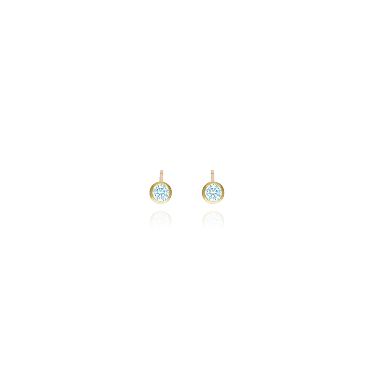 Petite Birthstone Bezel Studs