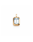 14k Emerald Cut Aquamarine Necklace