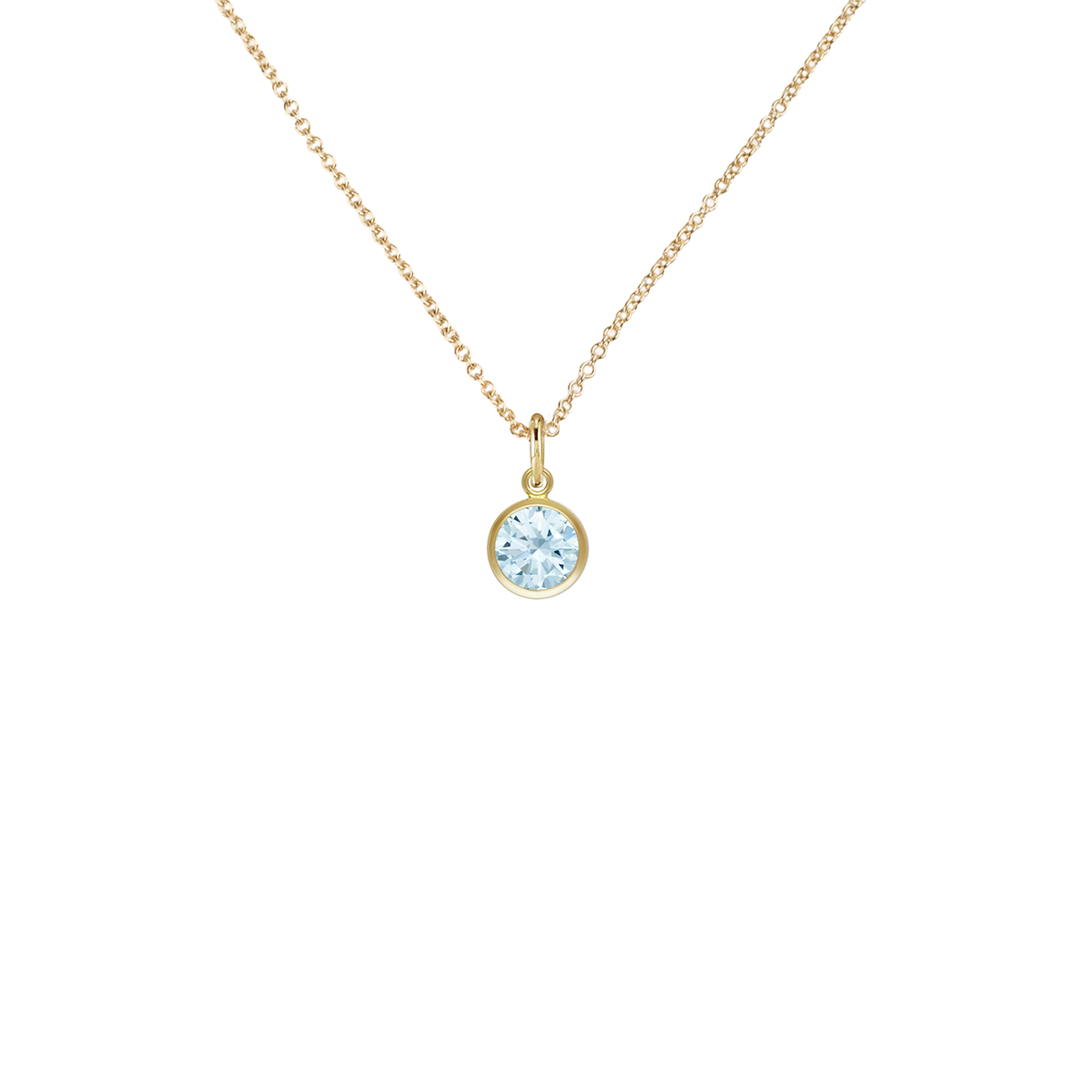 Gold Filled Crystal Charm Birthstone Necklace