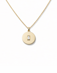 14k Round Baguette Diamond Necklace