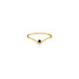 Gold Filled Black Crystal Chevron Stacker