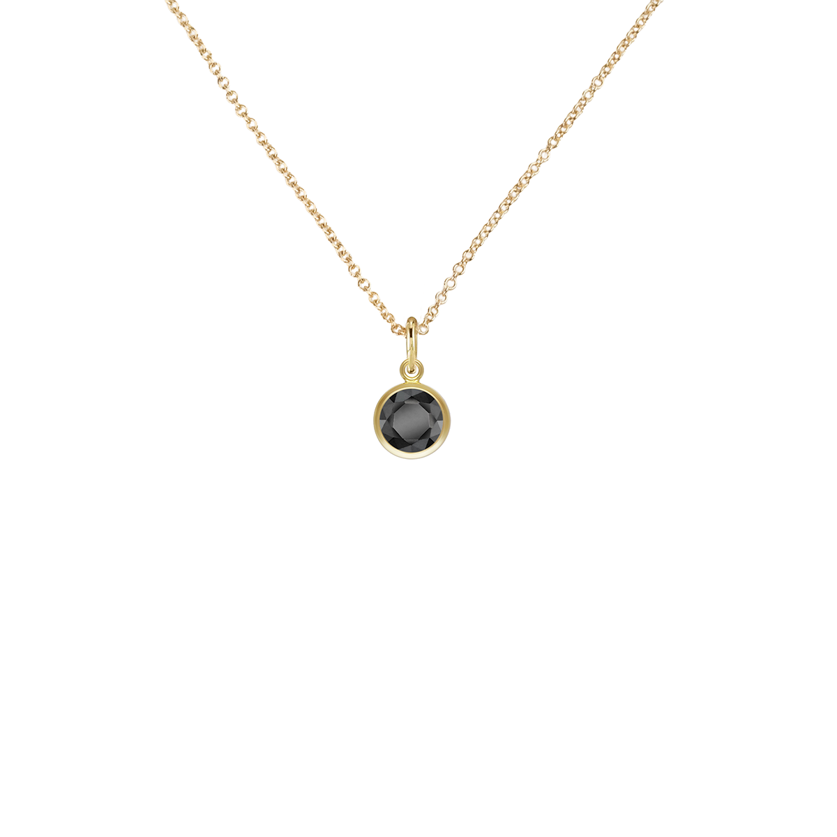 Gold Filled Crystal Charm Birthstone Necklace