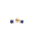 14k Little Blue Sapphire Flatback Studs