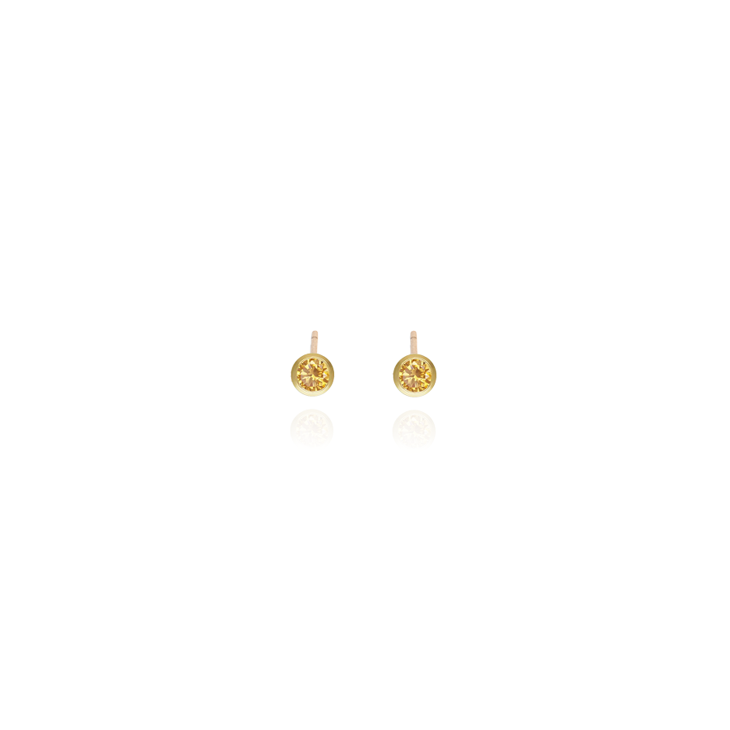 Petite Birthstone Bezel Studs