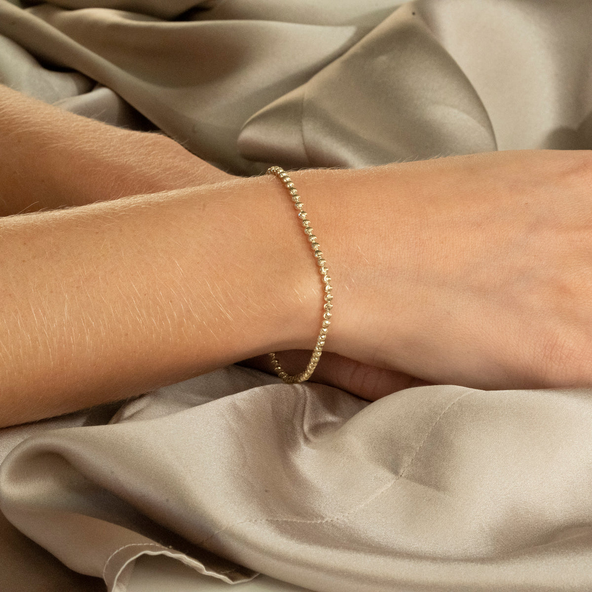 14k Crescent Moon Bracelet