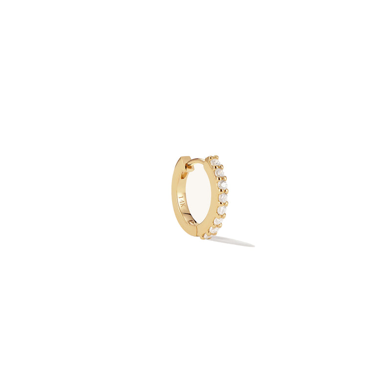 14k Dainty Diamond Huggies