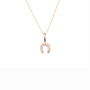 14k Diamond Horseshoe Necklace