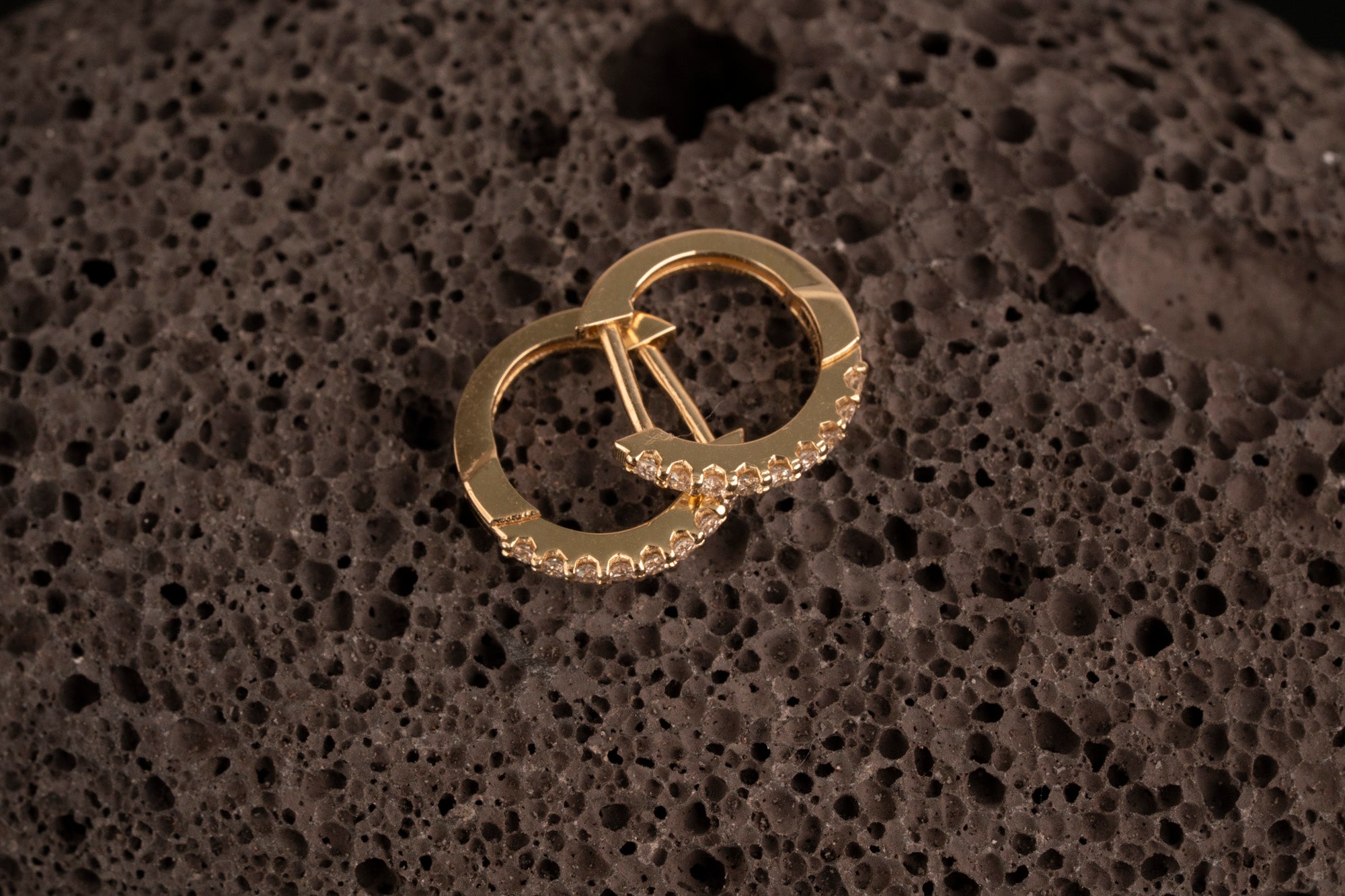 14k Diamond Huggies | .18 CTW