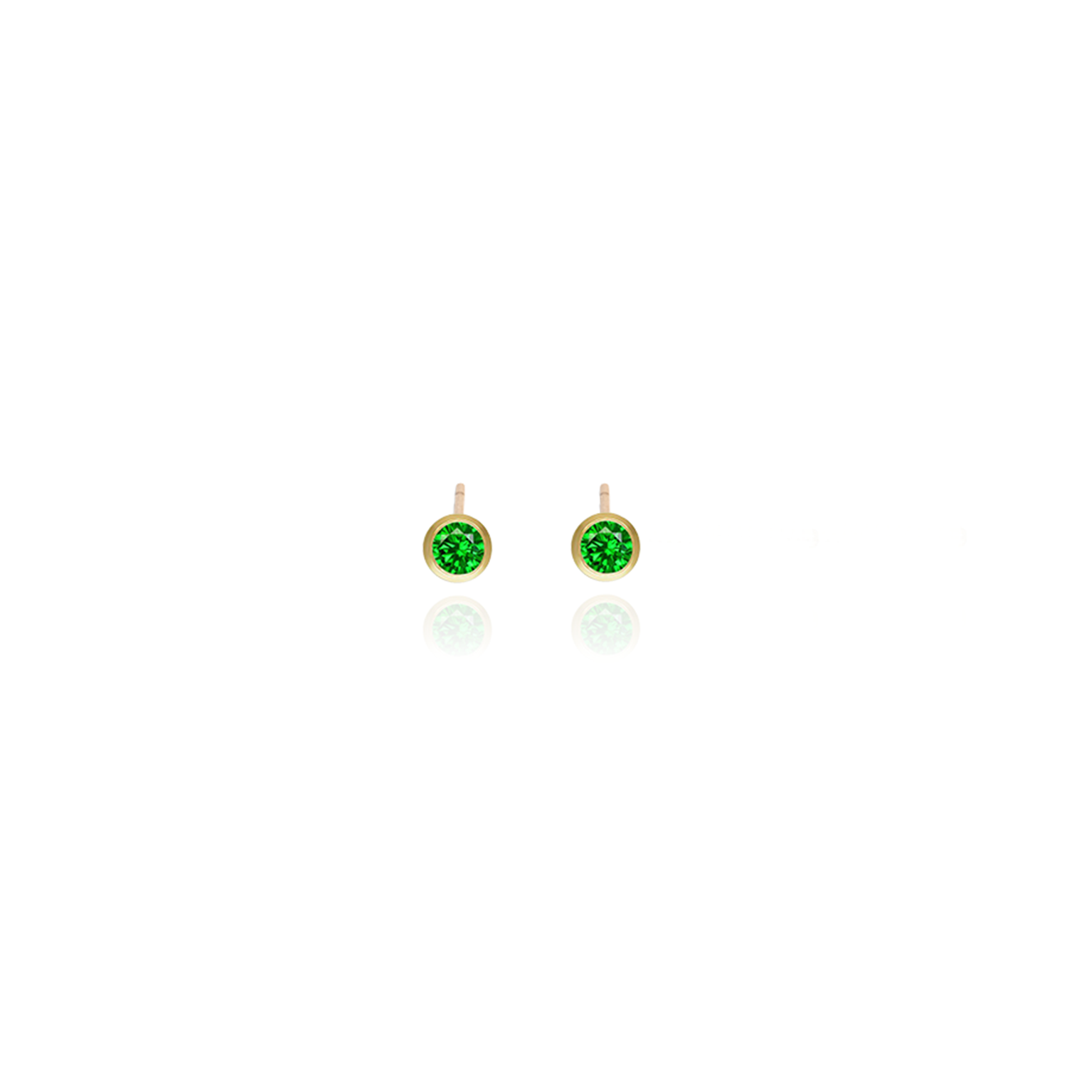 Petite Birthstone Bezel Studs