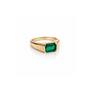 14k Emerald Pyramid Ring