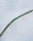 14K Emerald Cupcake Tennis Bracelet | 2 CTW