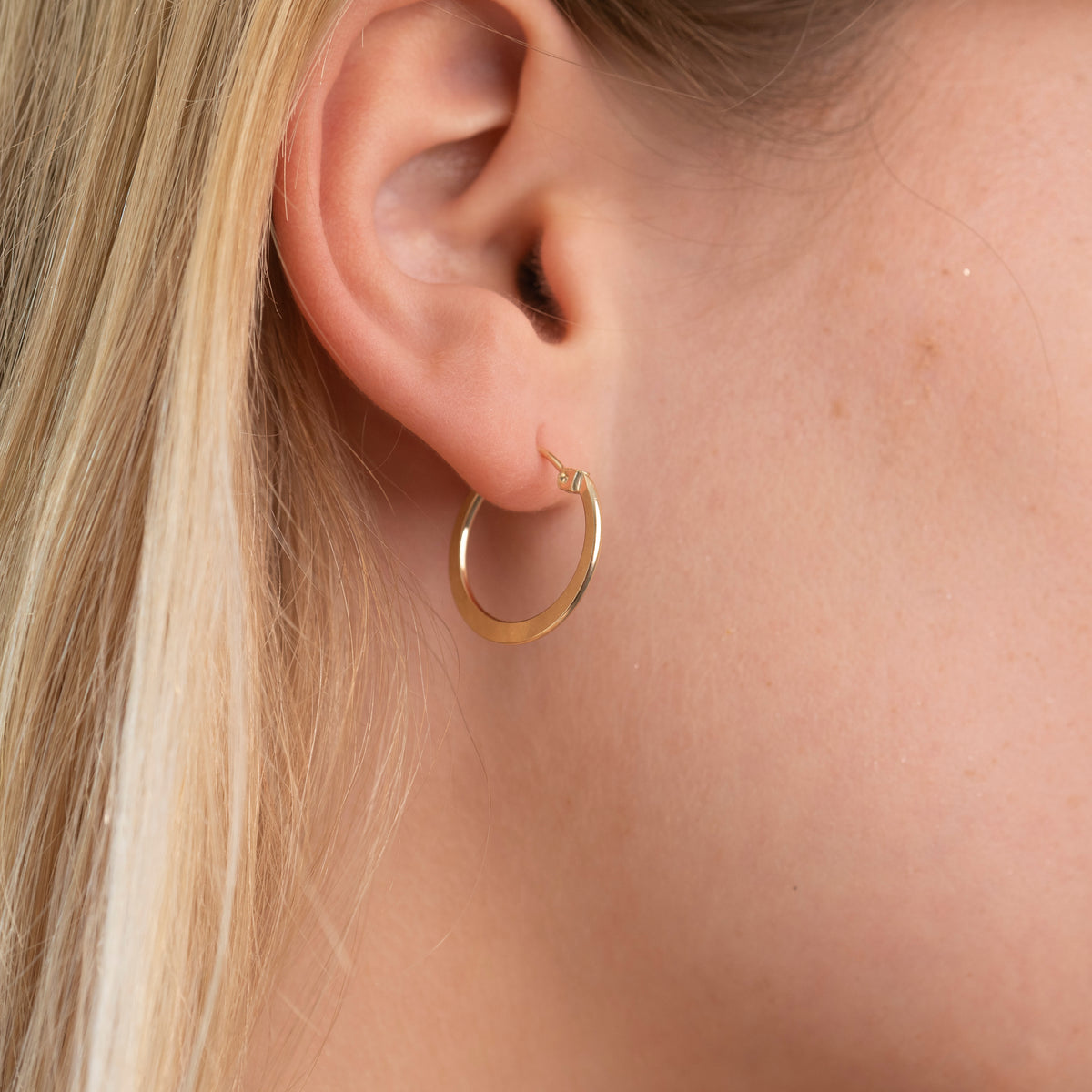 Gold Filled Flat Hoops