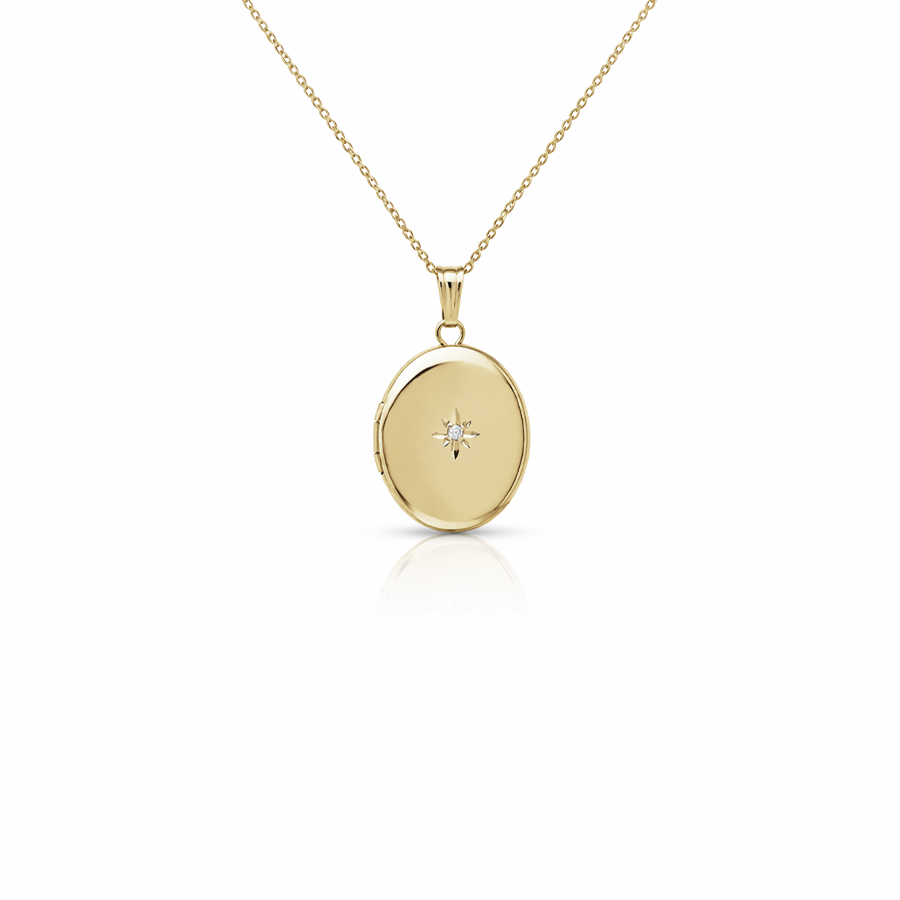 Diamond Oval Locket