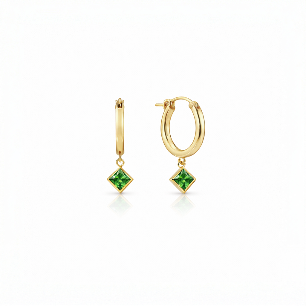 Goddess Crystal Clasp Hoops