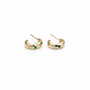 14k Gypsy Set Emerald Huggies