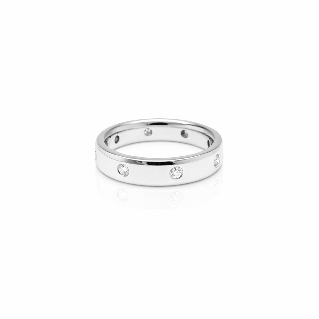 14k Gypsy Set Diamond Ring