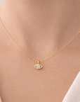 14k Petite Evil Eye Diamond Necklace