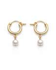 Pearl Clasp Hoops