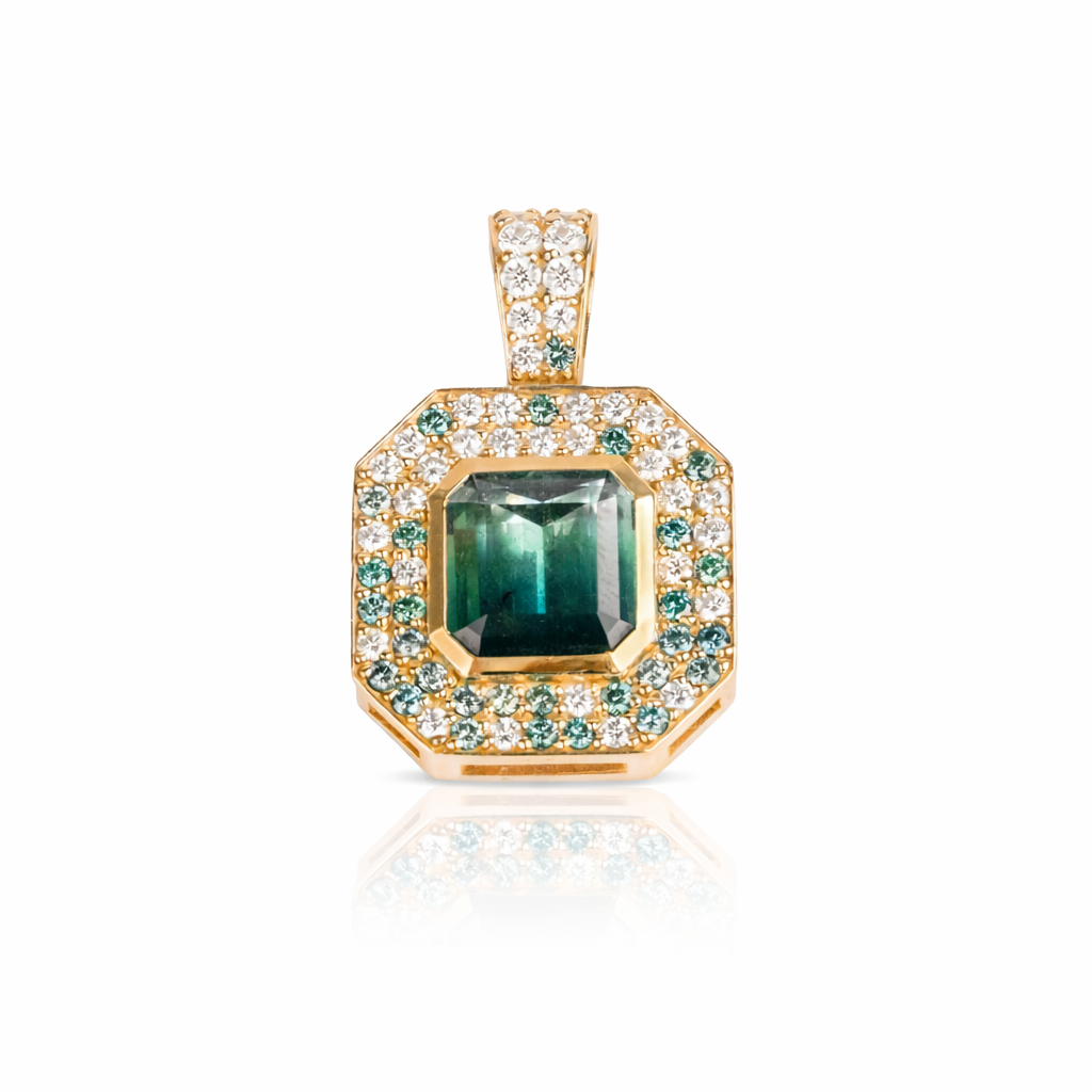 14k Bi-Color Tourmaline Pendant | 1 of 1