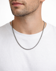 Silver Oxidized Necklace | 3.7mm