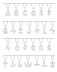 Silver Bubble Letter Necklace