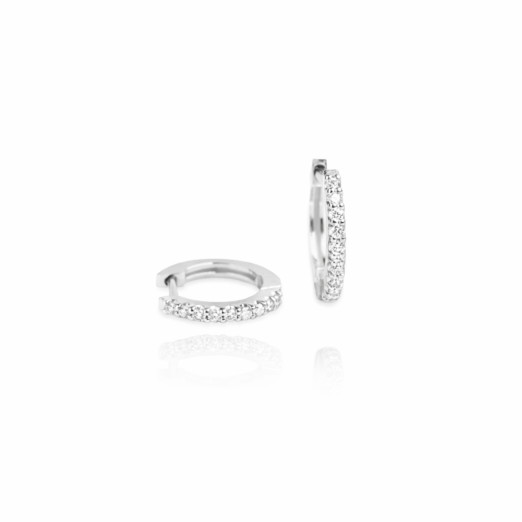 14k Diamond Huggies | .18 CTW