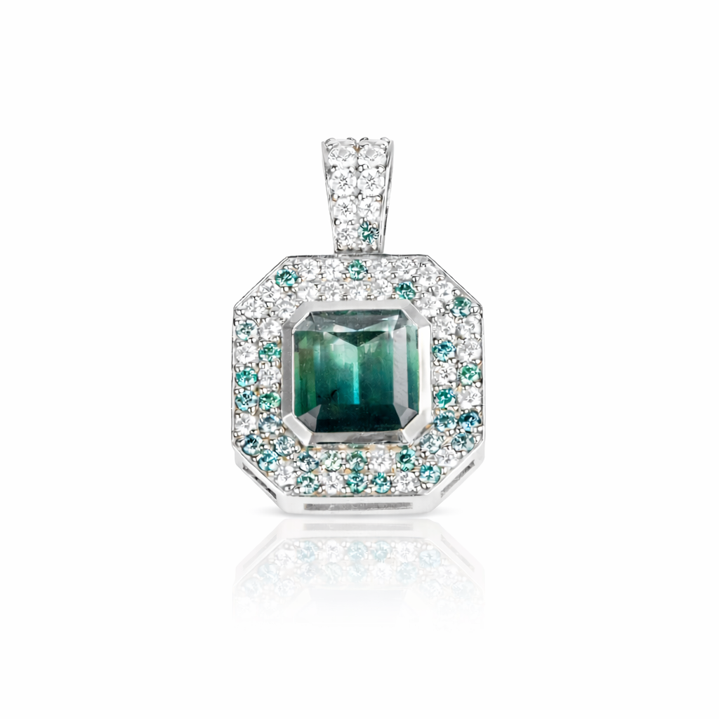 14k Bi-Color Tourmaline Pendant | 1 of 1