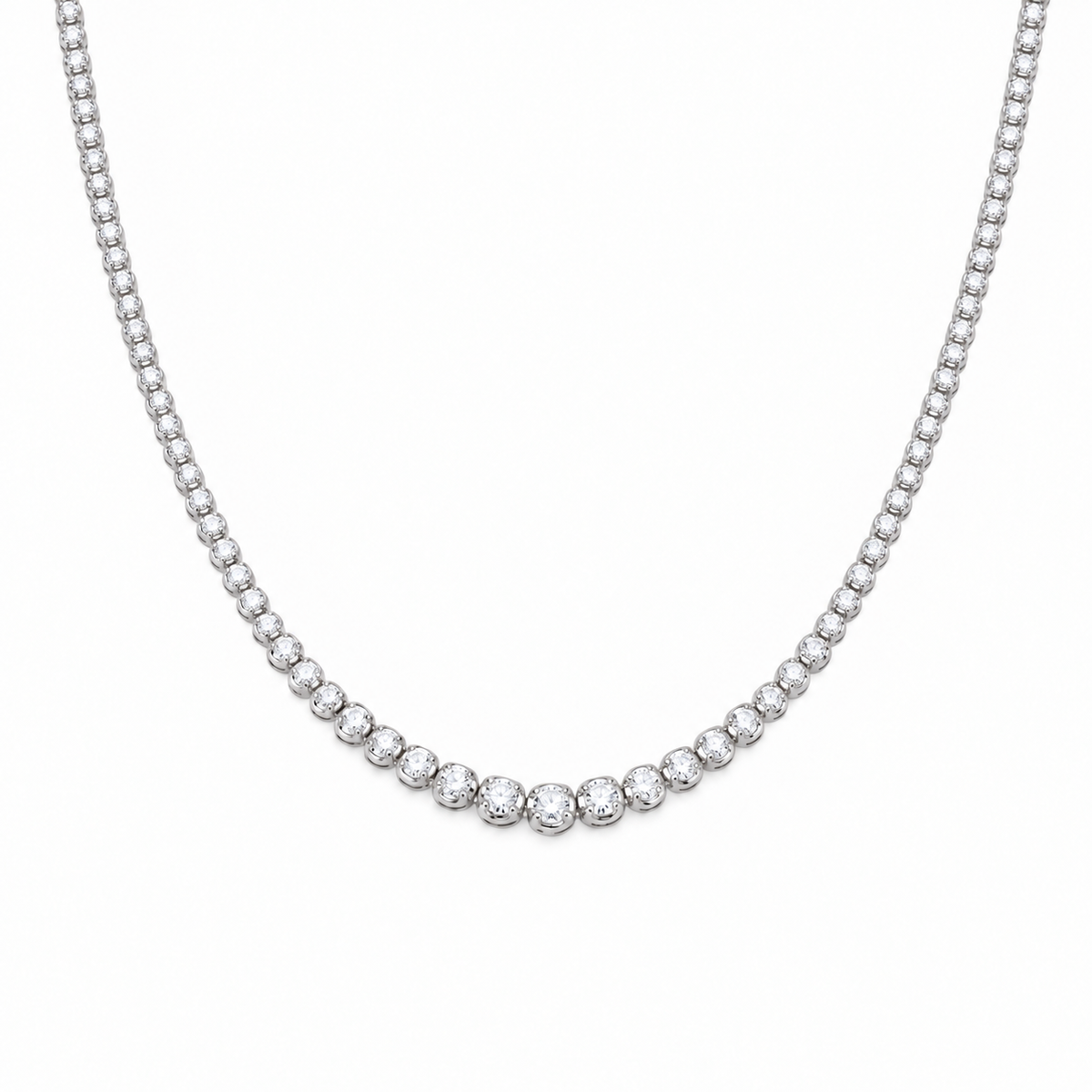 14k Cupcake Graduated Tennis Necklace | 3.51 CTW