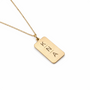 Initial Rectangle Necklace