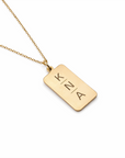Initial Rectangle Necklace