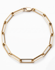 14k Gold Large Paperclip Bracelet