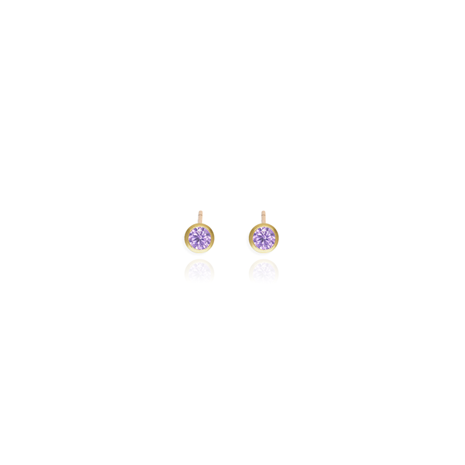 Petite Birthstone Bezel Studs