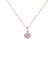 Gold Filled Crystal Charm Birthstone Necklace