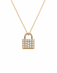 14k Diamond Padlock Necklace