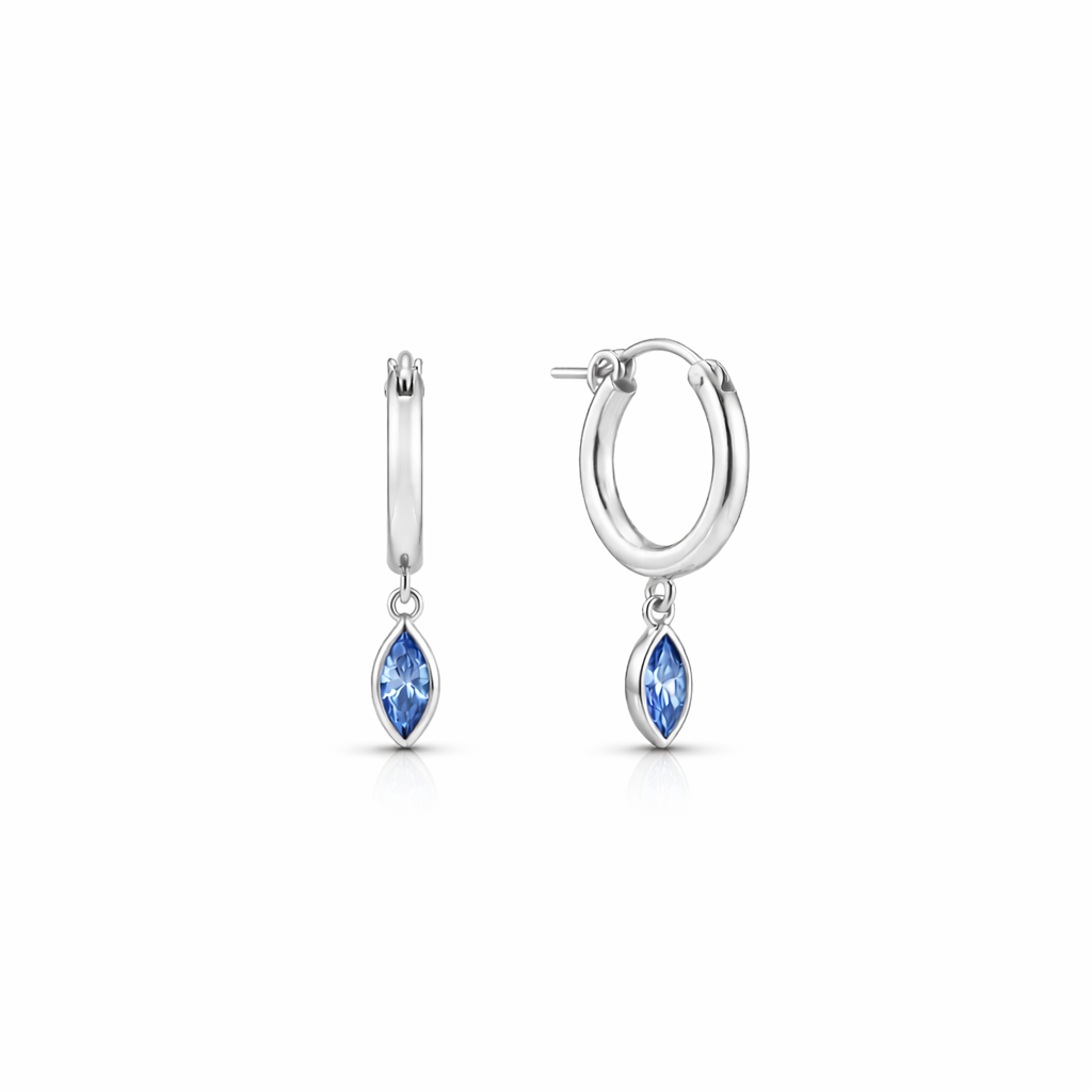 Marquise Clasp Hoops