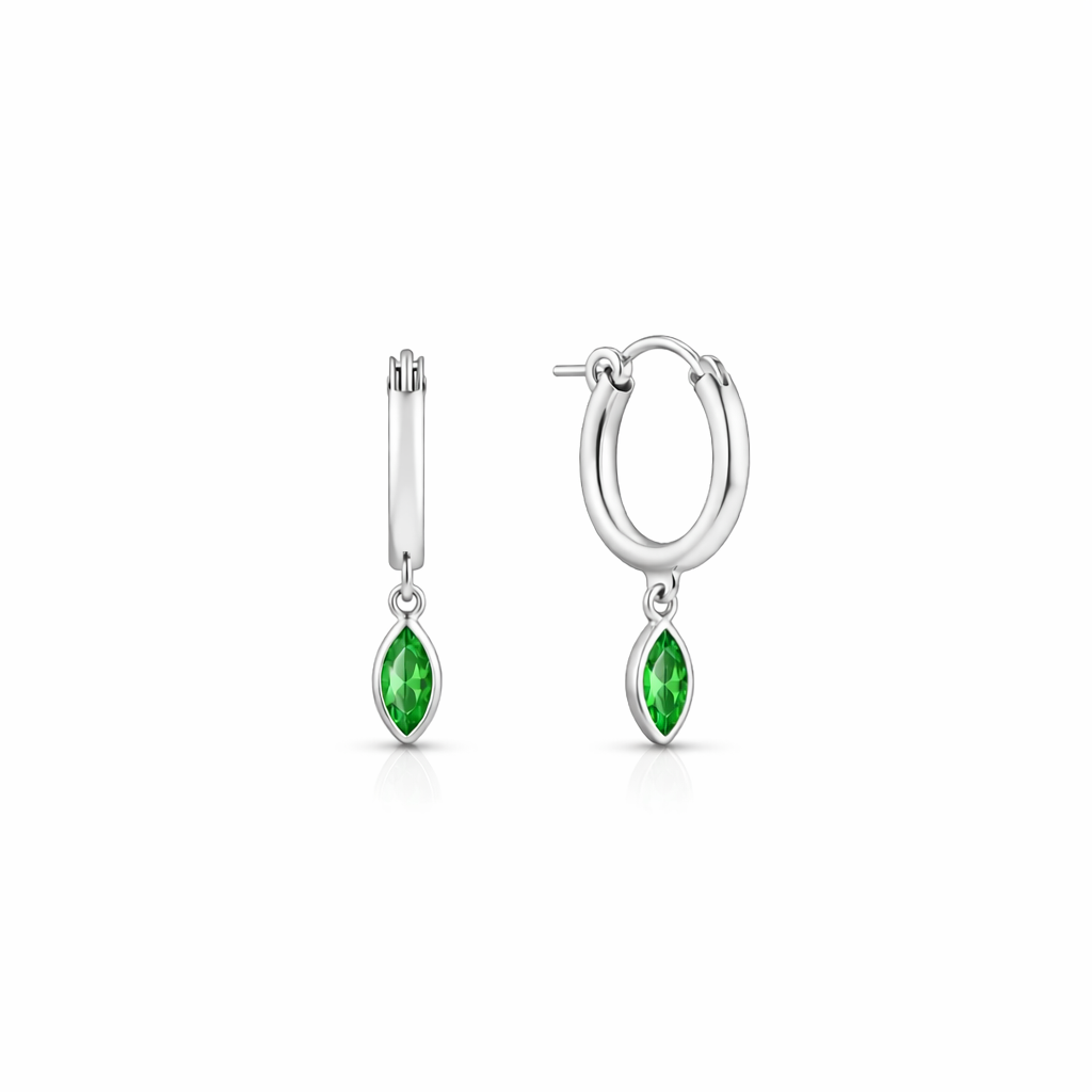 Marquise Clasp Hoops