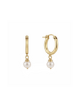 Pearl Clasp Hoops