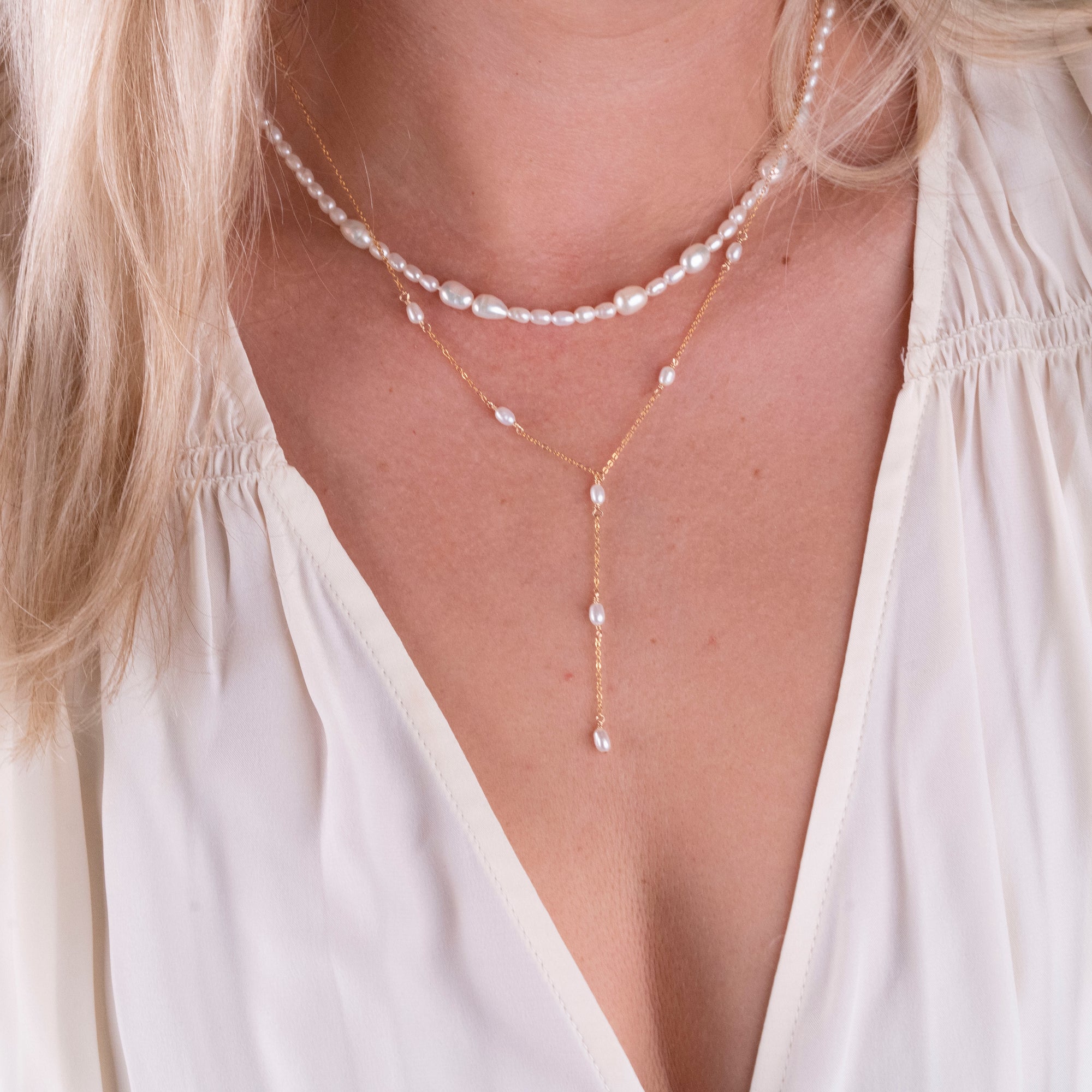 Pearl Lariat Necklace