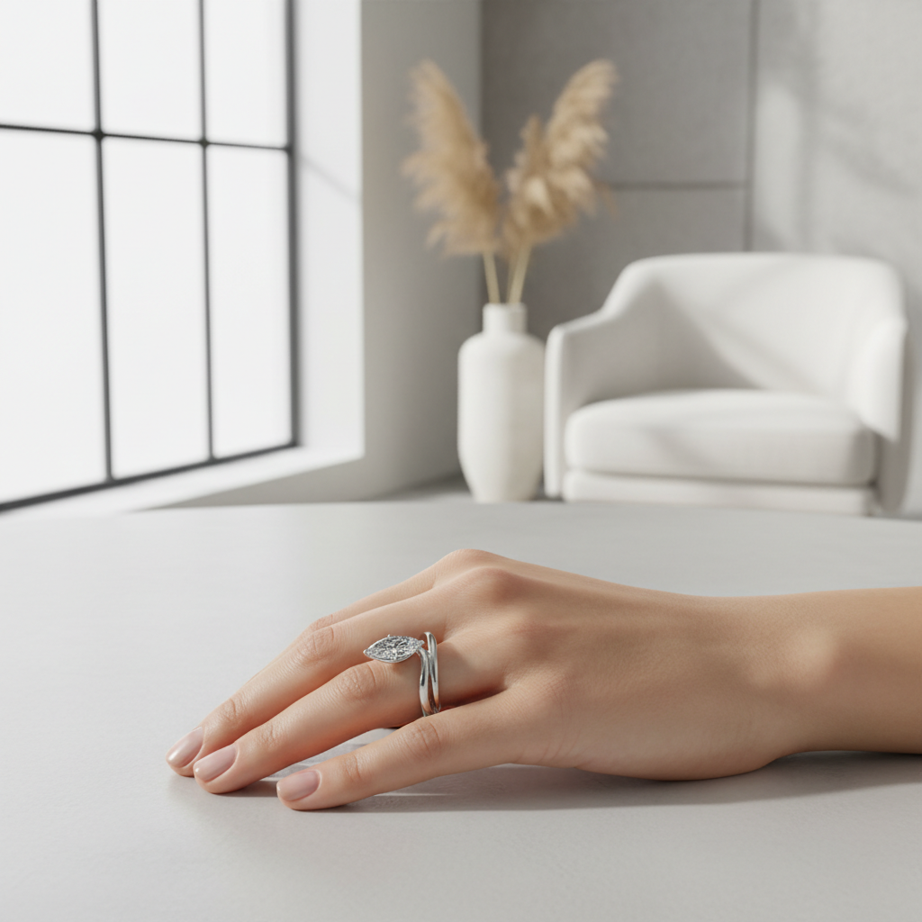 14k Marquise Selene Ring