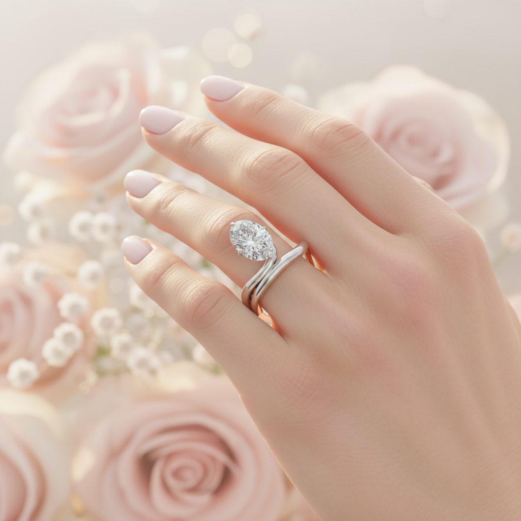14k Oval Selene Ring