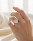 14k Oval Eclipse Bezel Ring