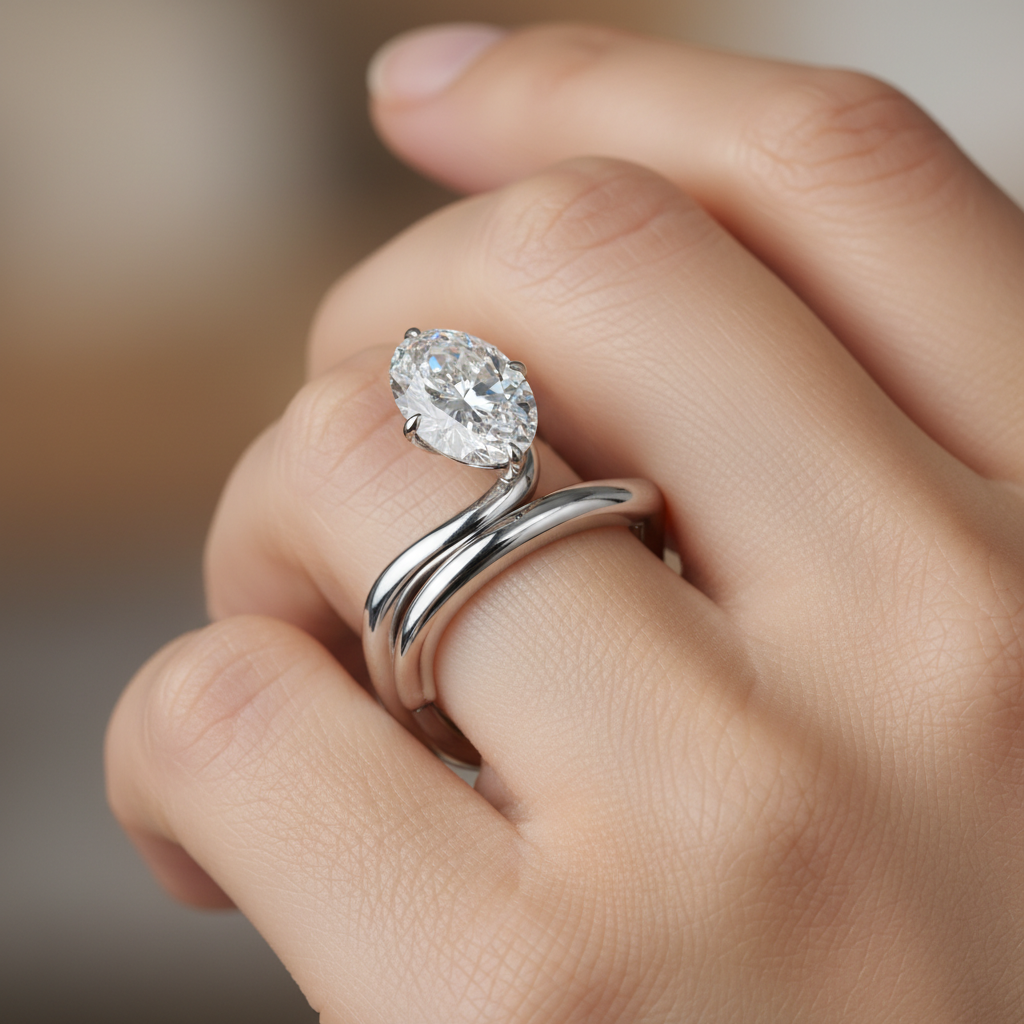 14k Oval Selene Ring