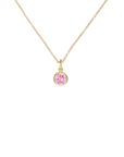Gold Filled Crystal Charm Birthstone Necklace