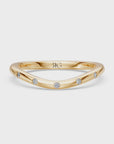 14k Curved Diamond Luna Stacker