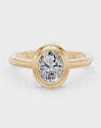 14k Oval Eclipse Bezel Ring