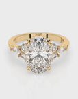 14k Oval Accent Ring