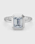 14k Emerald-Cut Eclipse Bezel Ring