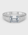 14 Emerald-Cut Pyramid Ring