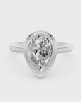 14k Pear Eclipse Bezel Ring